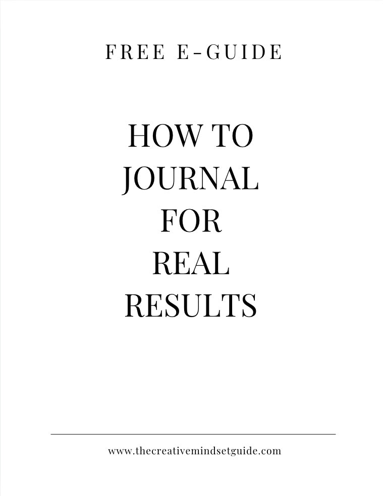 How To Journal For Real Results: Free e-guide